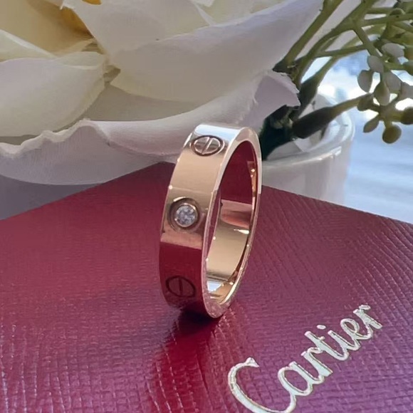 Cartier Rose Gold Ring with Diamonds size48 - Picture 2 of 5